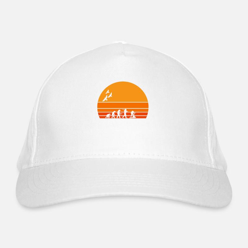 retro vintage sunset évolution RANDONNEE - Casquette classique bio - blanc