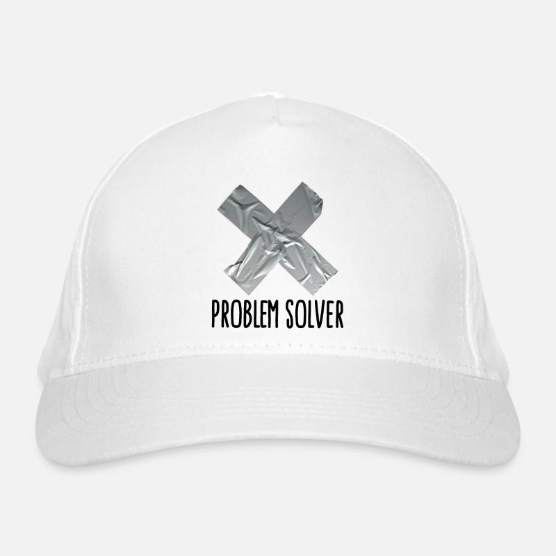 Funny Tape Man Father Problem solver Organic Baseball Cap