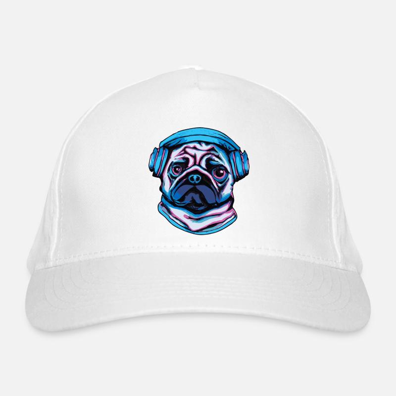 Kopfhörer Pug Hund Geschenk Pop Art Bio-Baseballkappe