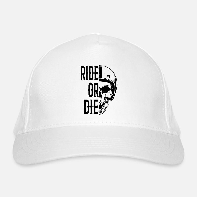 Ride or The Skulls Motorcyclists Organic Baseball Cap