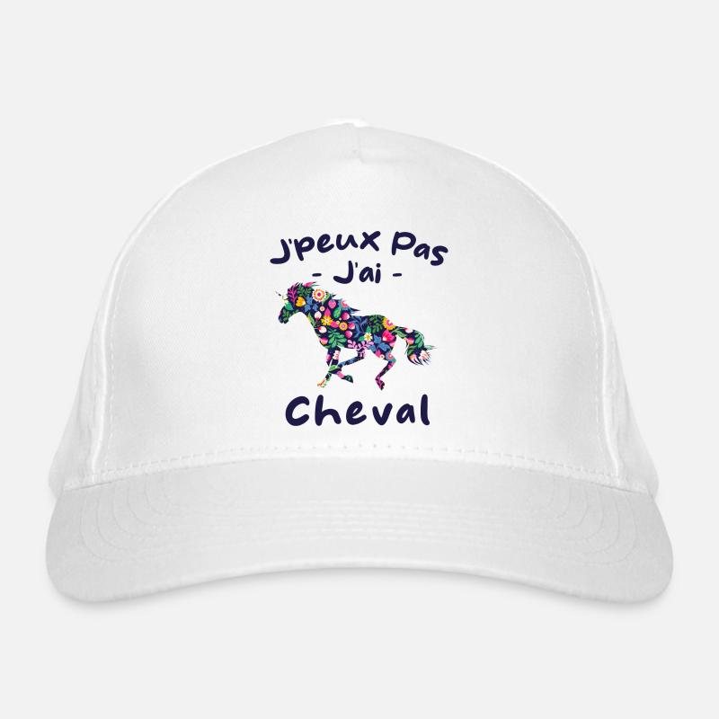 j'peux pas j'ai cheval | cavalière Casquette classique bio
