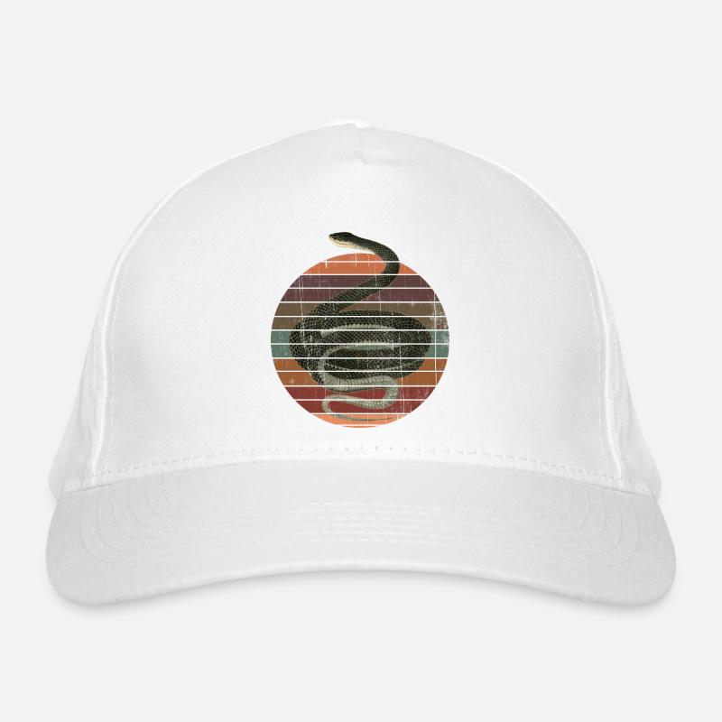 Snake Black Snake Coluber Constrictor Organic Baseball Cap