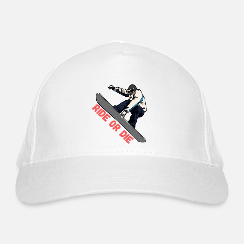 Snowboard Ride or Die Bio-Baseballkappe