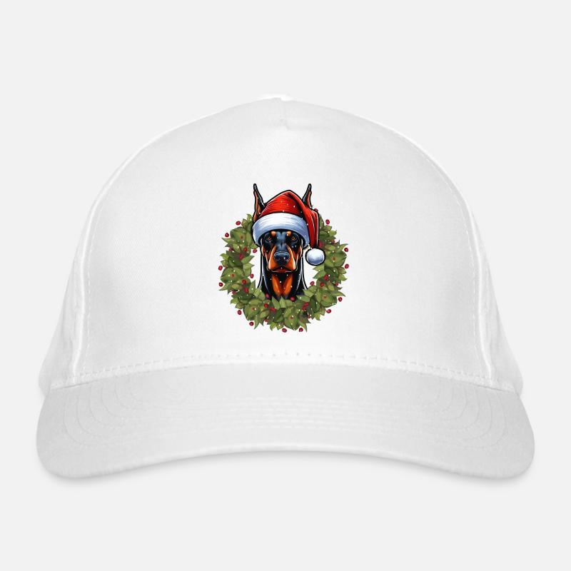 Conception de chapeau de Noël Doberman Casquette classique bio