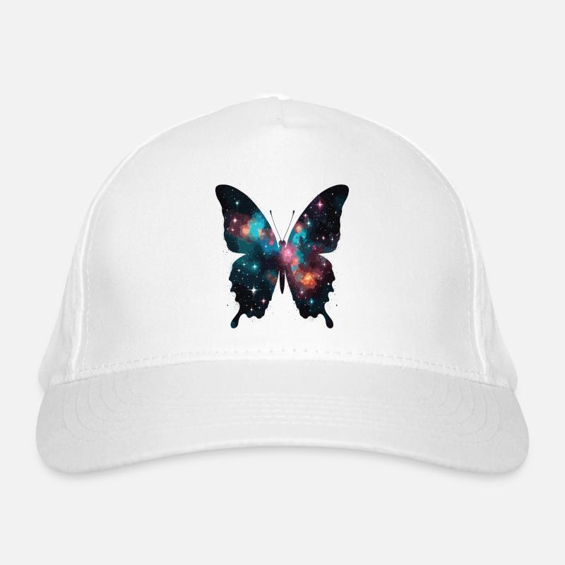 Silhouette de papillon avec une inclusion galaxie Casquette classique bio
