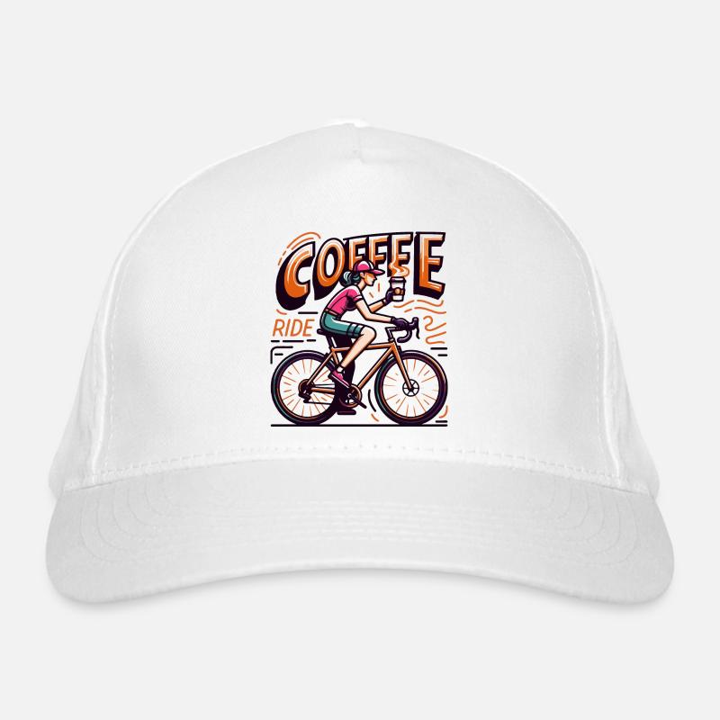 Vibrant Coffee Ride Illustration Organic Baseball Cap