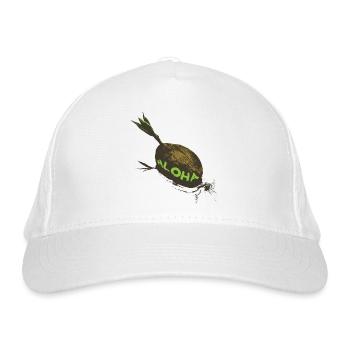 Coconut Aloha ! Friendship Palm Tiki Vacation - Organic Baseball Cap - white - Front