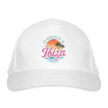 I'd rather be in Ibiza - Organic Baseball Cap - white - Front