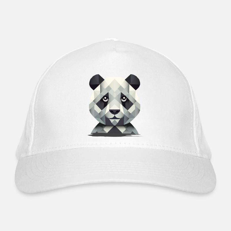 Gentle Power: Panda in Geometric Art Organic Baseball Cap