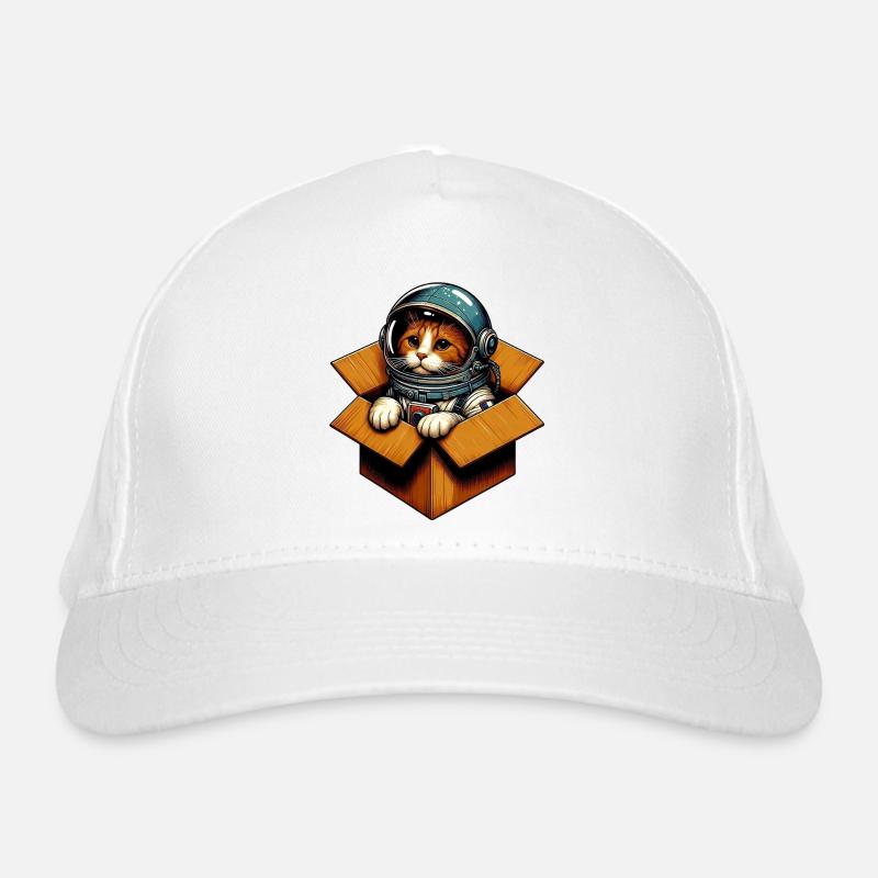 Astronaut Cat Organic Baseball Cap