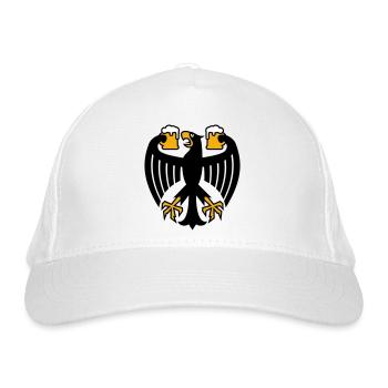 Deutschland Bier Bundesadler - Bio-Baseballkappe - Weiß - Vorne