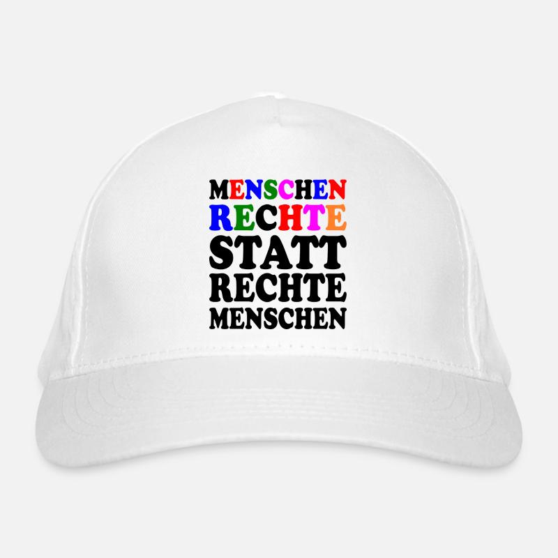 menschenrechte statt rechte menschen Bio-Baseballkappe
