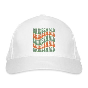 BRiIDESMAID - Demoiselle d’honneur Vert Orange - Casquette classique bio - blanc - Devant