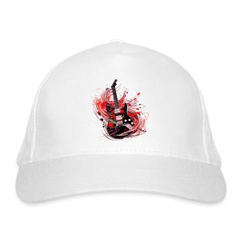 Guitare électrique Guitare Guitariste Instrument de musique Rock - Casquette classique bio - blanc - Devant