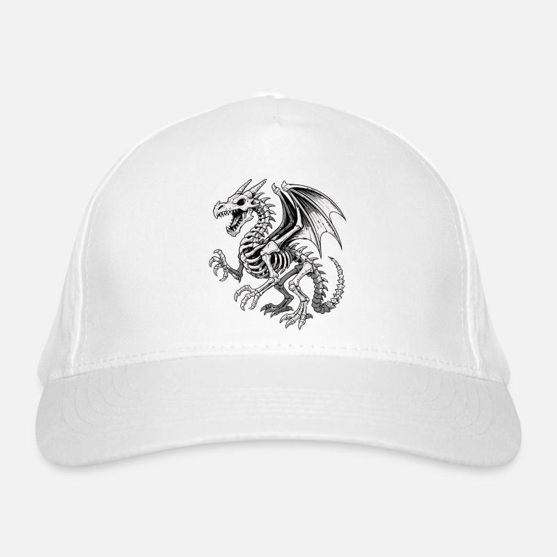 Illustration de squelette de dragon céleste Casquette classique bio