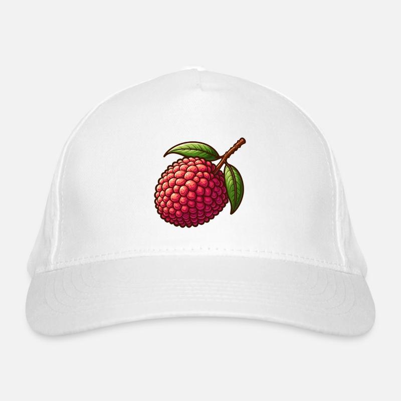 Bunte Litschi Bio-Baseballkappe