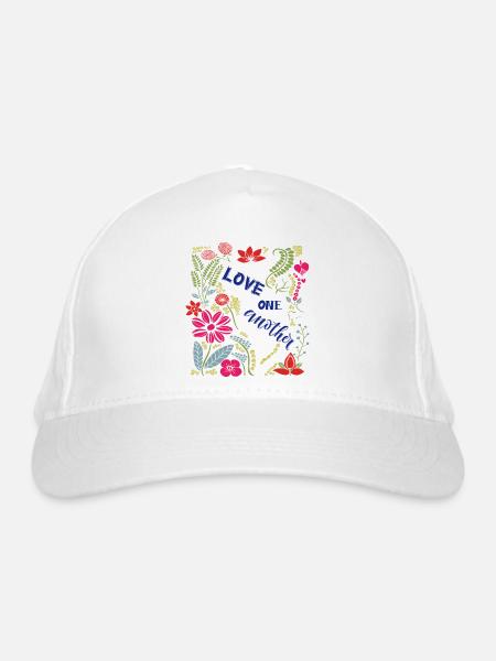 Love One Another - Bio-Baseballkappe - Weiß