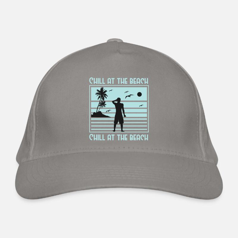 Conception de silhouette de plage décontractée Casquette classique bio