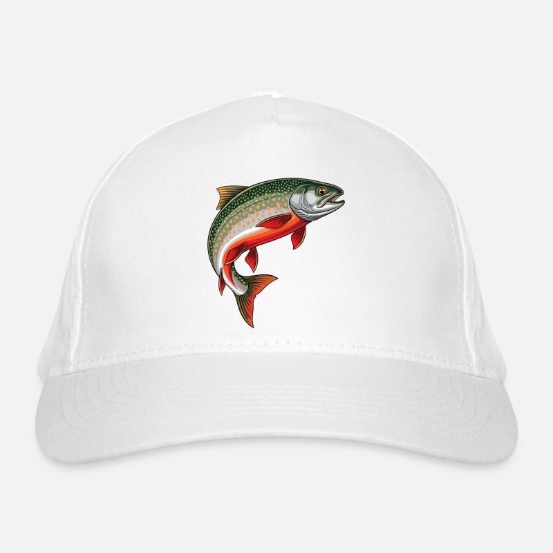 Omble chevalier Pêche à la truite Pêche à la mouche Casquette classique bio