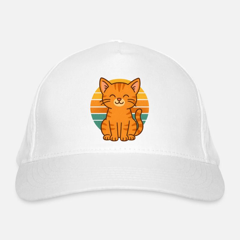 Retro Cat Vibes Bio-Baseballkappe