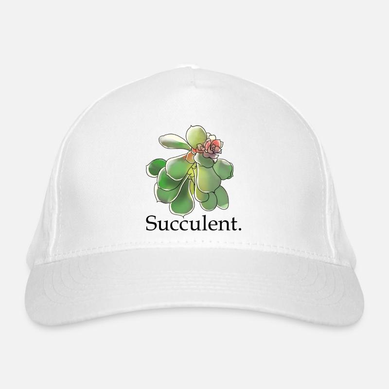 Sukkulente Blüte Aquarell Bio-Baseballkappe