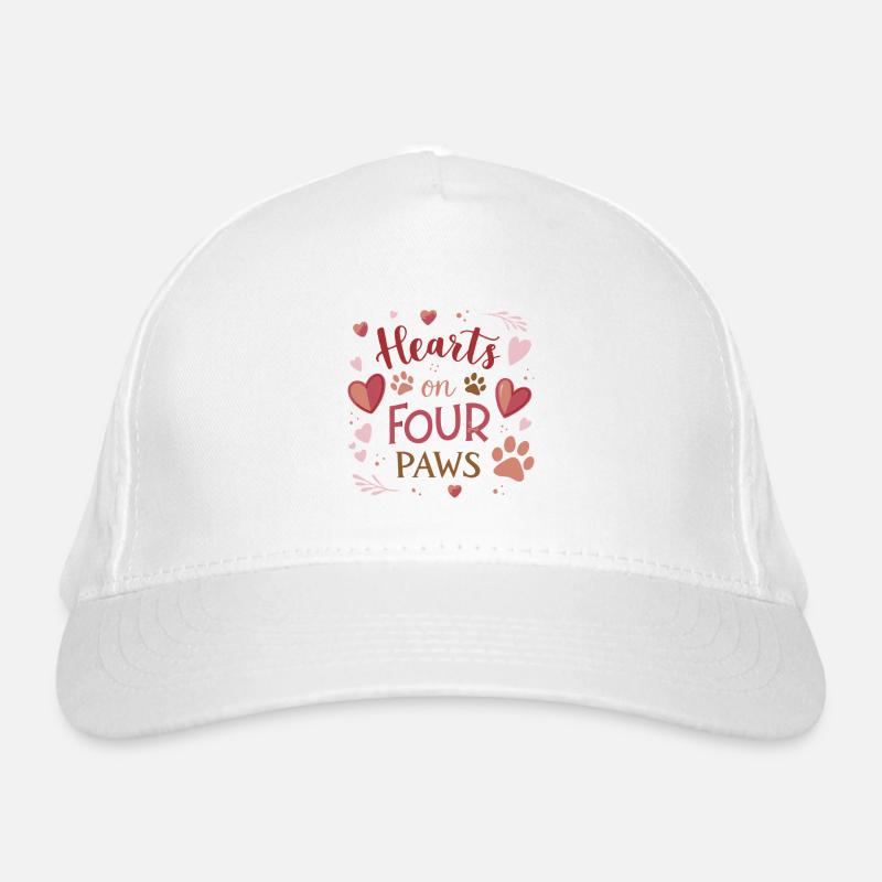 Hearts on Four Paws Organic Baseball Cap