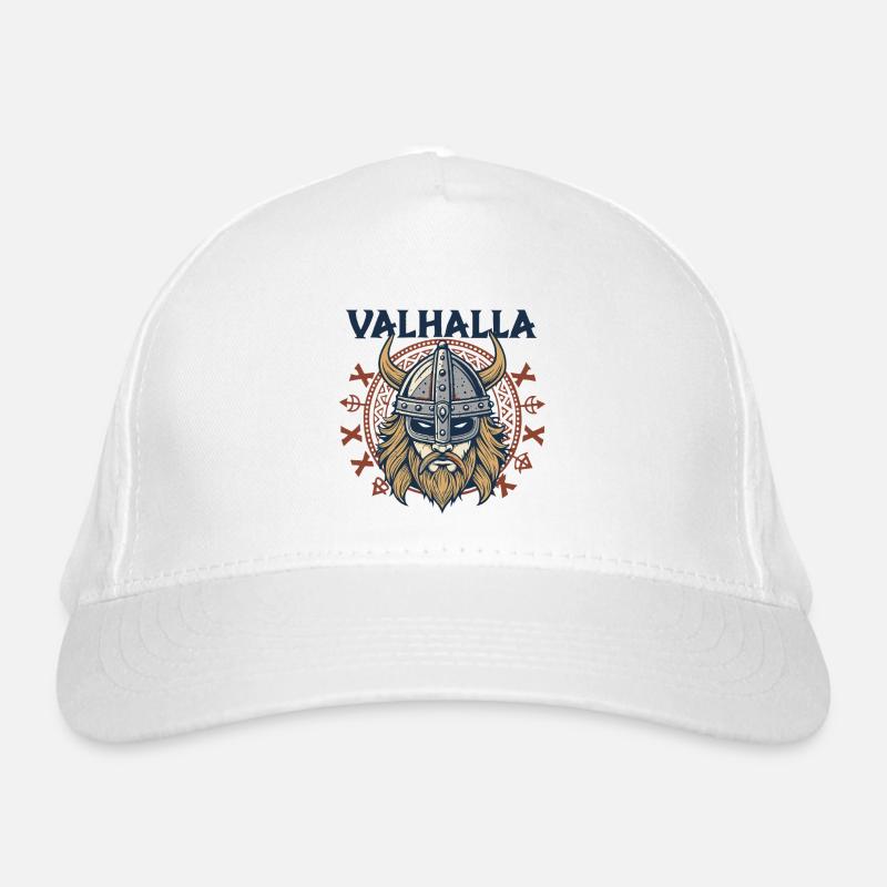 Walhalla Wikinger Helm Illustration Bio-Baseballkappe