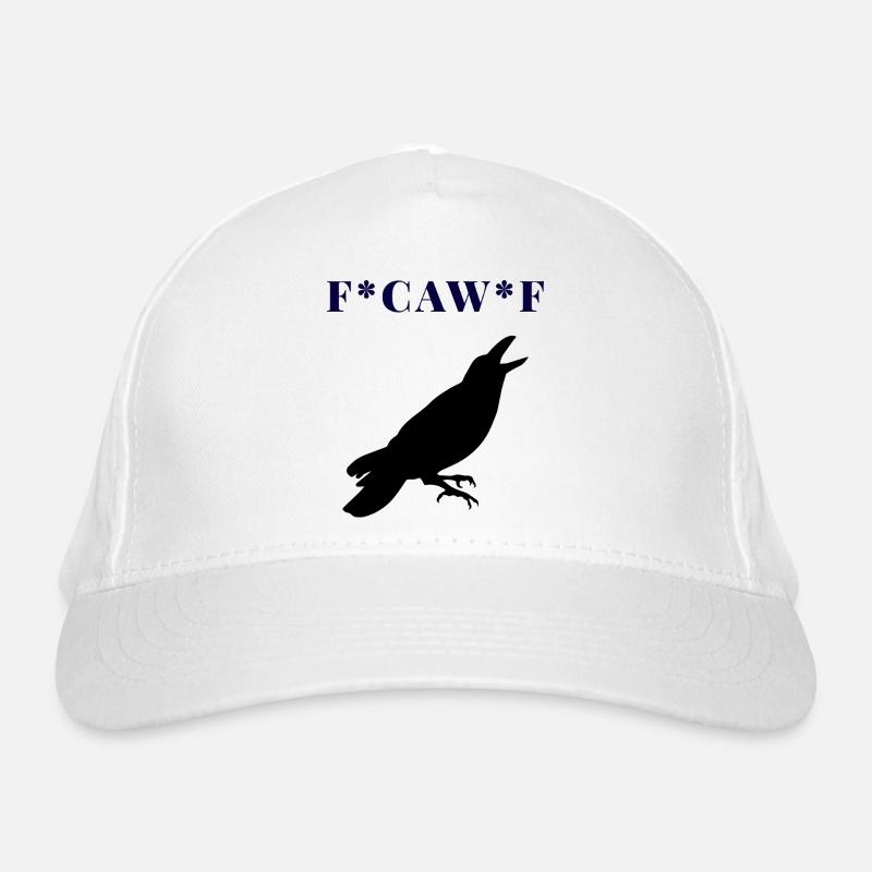 FCAWF Funny Crow Bird Design Organic Baseball Cap