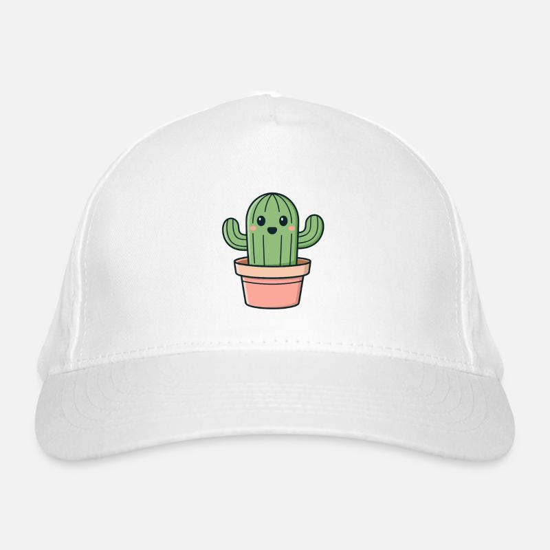 Cactus Sourire En Pot - Casquette classique bio - blanc