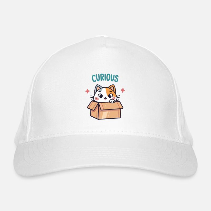 Chat Curieux dans sa Boîte Casquette classique bio