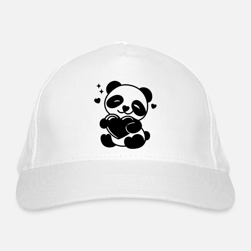 Soft Heart Panda Organic Baseball Cap