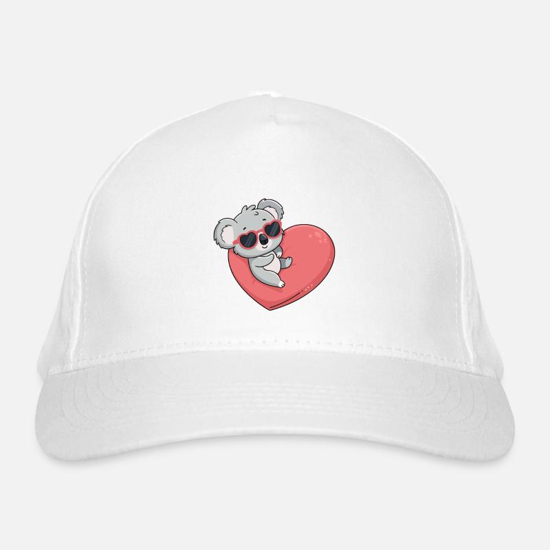 Koala Heart Glasses Organic Baseball Cap