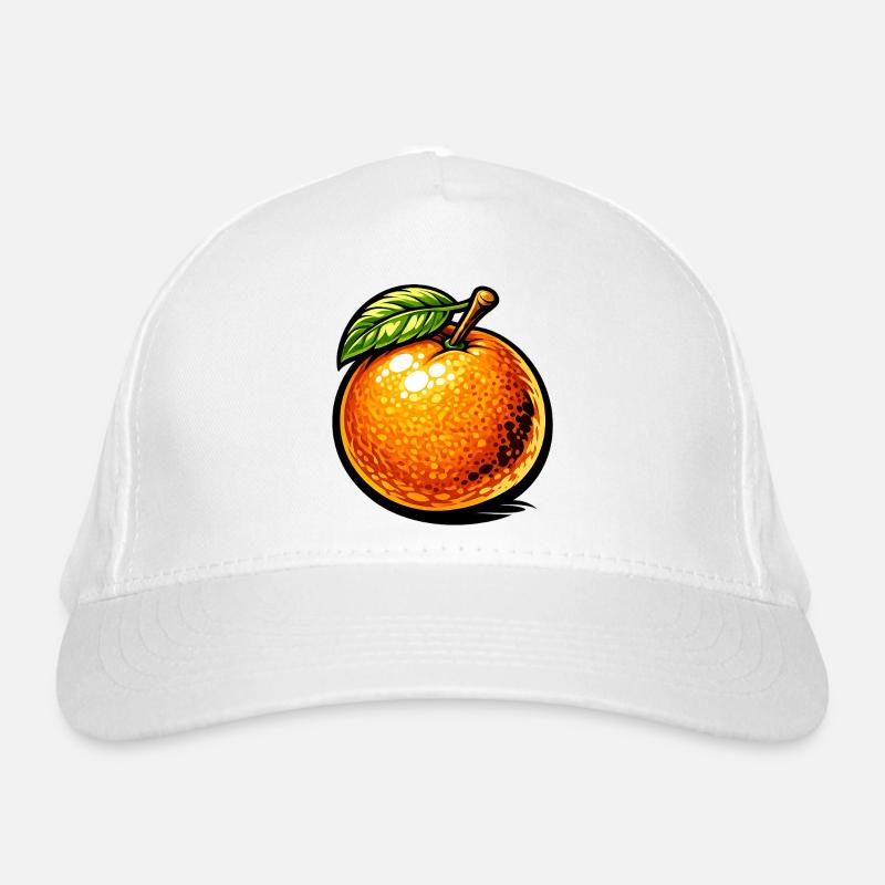 Comic Orange – Fruity Illustration Design 🍊 Organic Baseball Cap