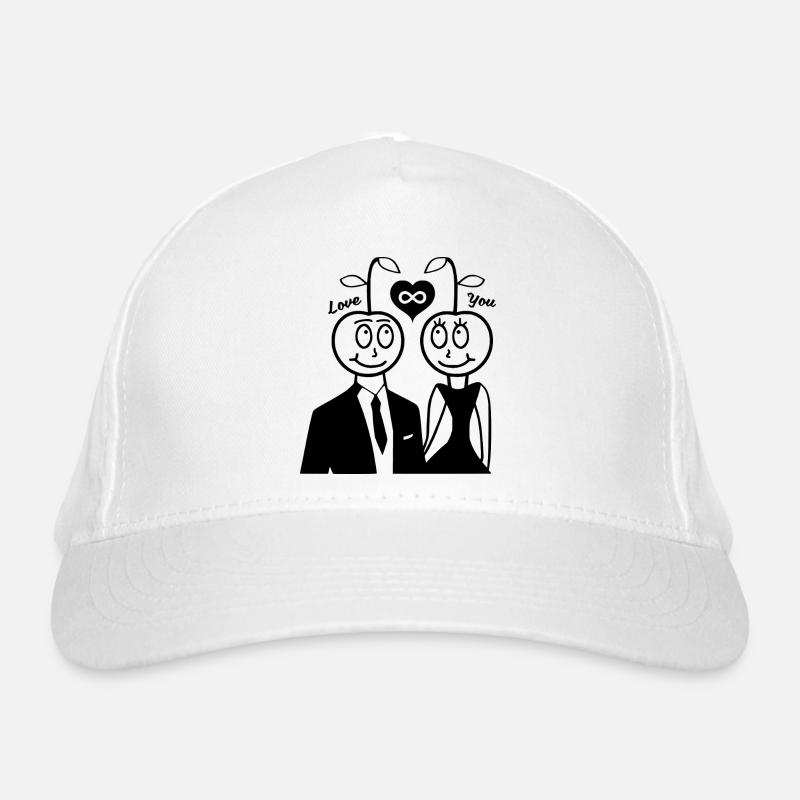 Happy Kirsche - Paar Design Bio-Baseballkappe