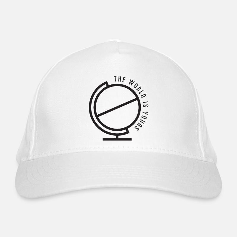 Die Welt gehört dir - Bio-Baseballkappe - Weiß