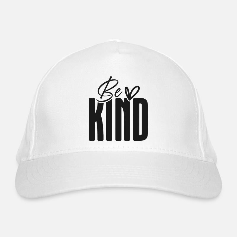 Be Kind Bold Script Overlay Organic Baseball Cap
