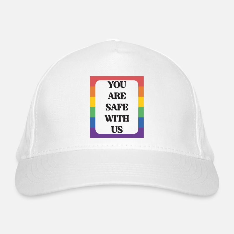 LBGTQIA+ Safe Space Pride Month Sticker Organic Baseball Cap