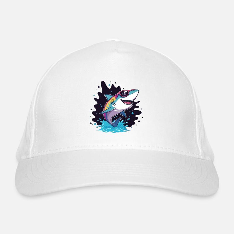 Requin Coloré lunette rose Casquette classique bio