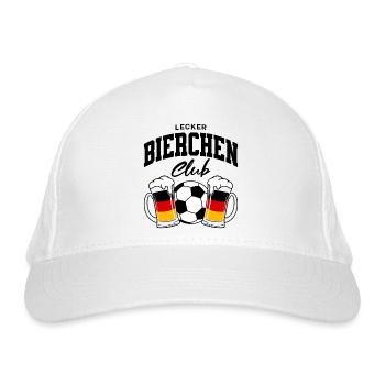 Lecker Bierchen Club Fußball Deutschland - Bio-Baseballkappe - Weiß - Vorne