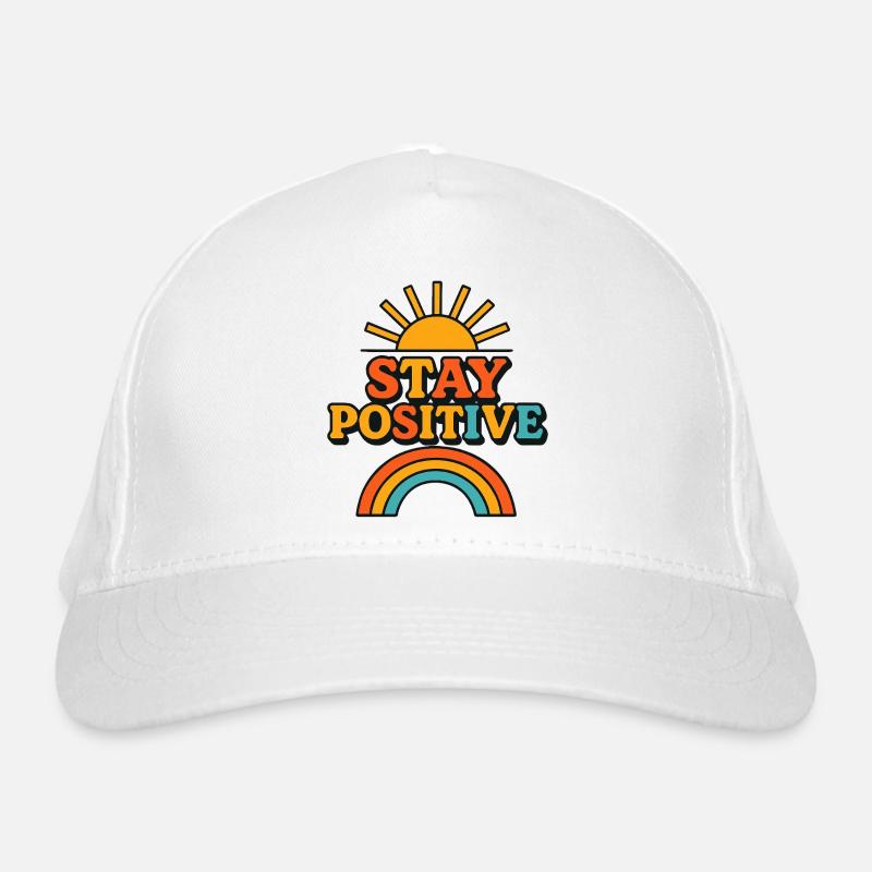 Garde le moral, soleil arc-en-ciel Casquette classique bio