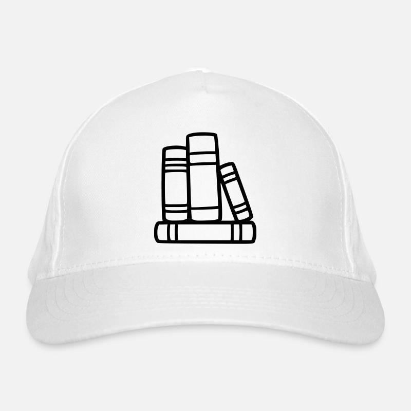Book Stack Reading Book Club Teacher Library Organic Baseball Cap