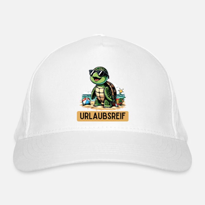 Turtle Ready for Holiday Organic Baseball Cap
