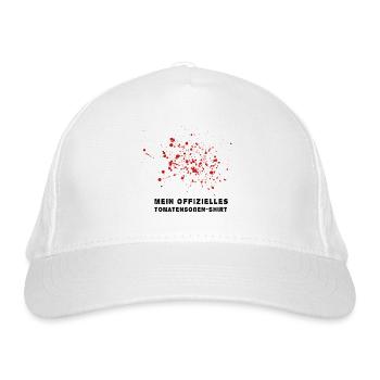 Teinture de sauce tomate Dicton drôle - Casquette classique bio - blanc - Devant