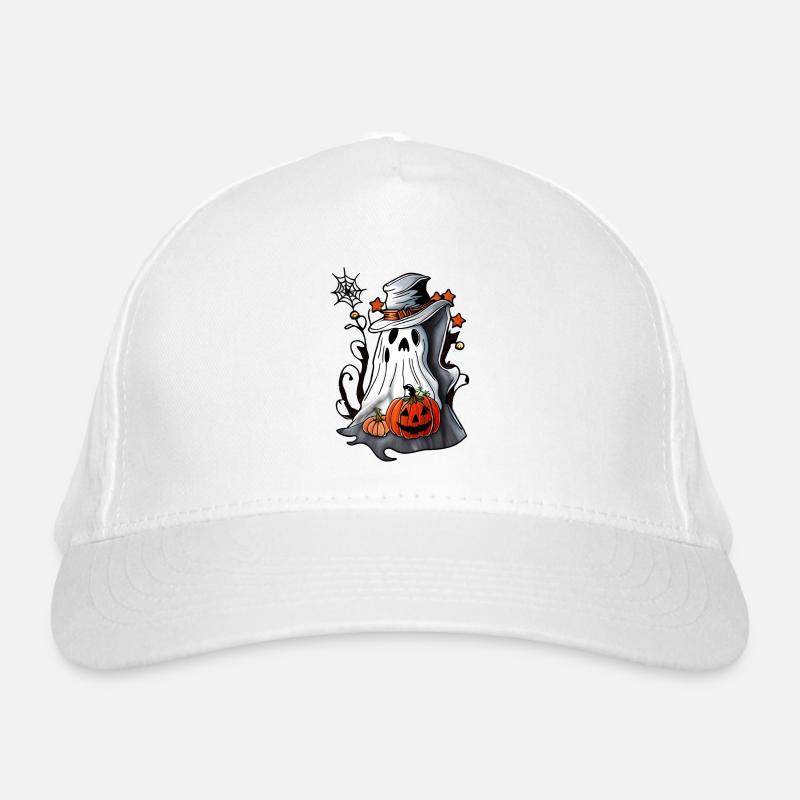 Ghost With a Pumpkin Organic Baseball Cap