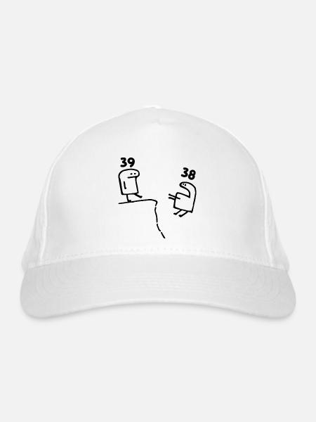39 Jahre alt - 39. Geburtstag Spaß 39 Jahre altes Geschenk - Bio-Baseballkappe - Weiß - Vorne
