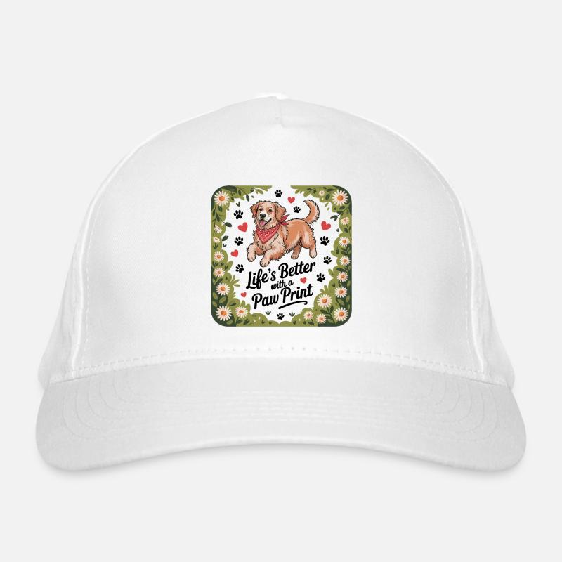 Life’s Better with a Paw Print Bio-Baseballkappe