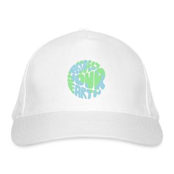 Respect the Earth - Organic Baseball Cap - white - Front
