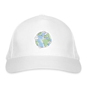Planet Earth - Organic Baseball Cap - white - Front