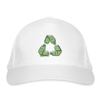 Recycling bottles - Organic Baseball Cap - white - Front