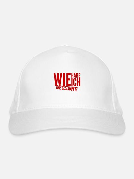 es ist geschafft - Bio-Baseballkappe - Weiß - Vorne